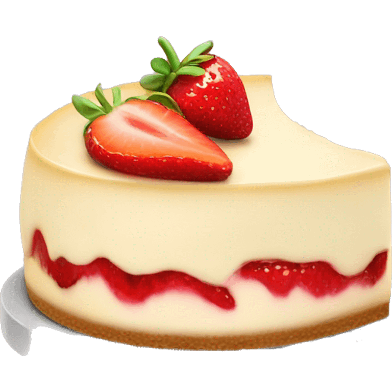 cheesecake with strawberry  emoji