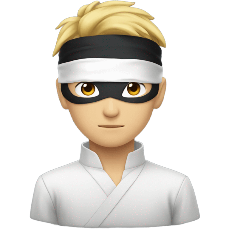 Satoru gojo with blindfold on young emoji