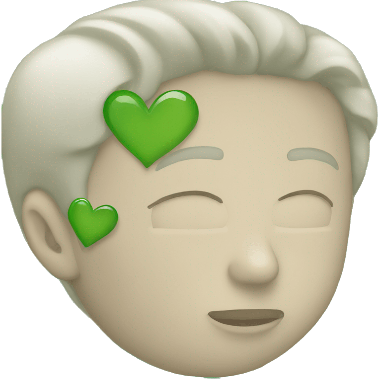 Beso verde emoji