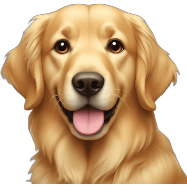 Loving golden retriver emoji