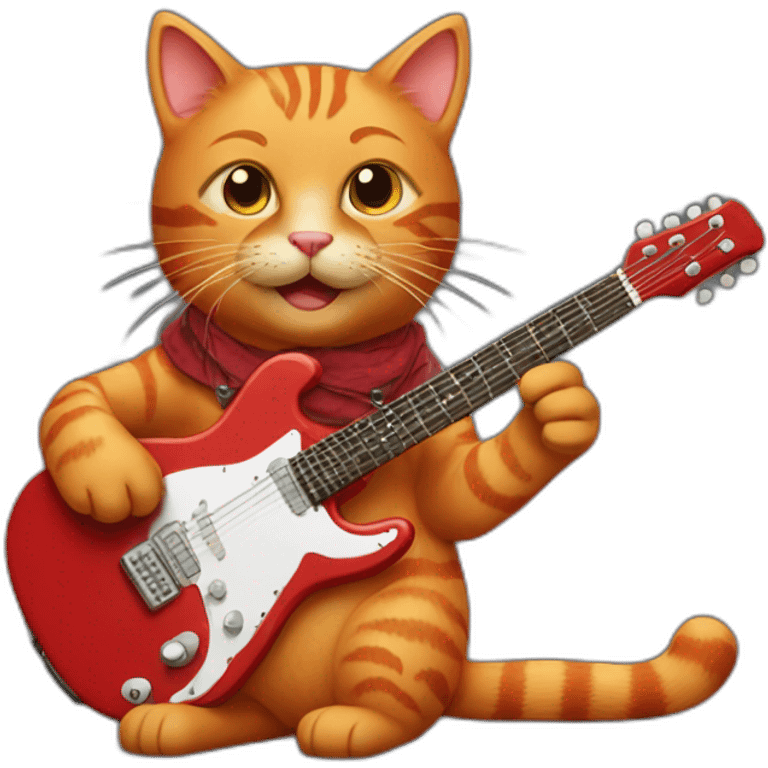 red-cat-with-guitar emoji