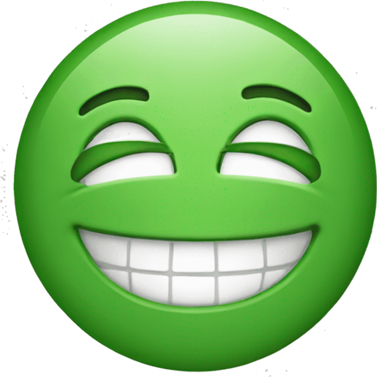 Green emoji smiling emoji