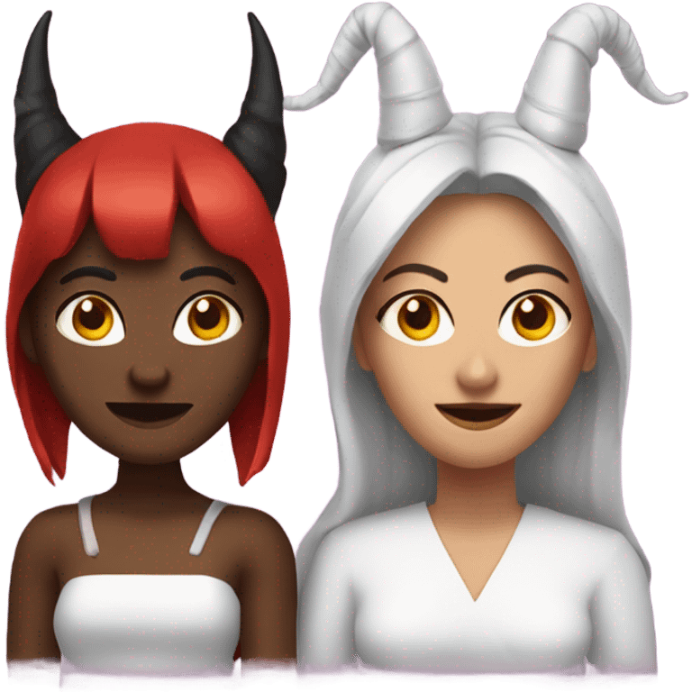 Ma & woman with devil horns emoji