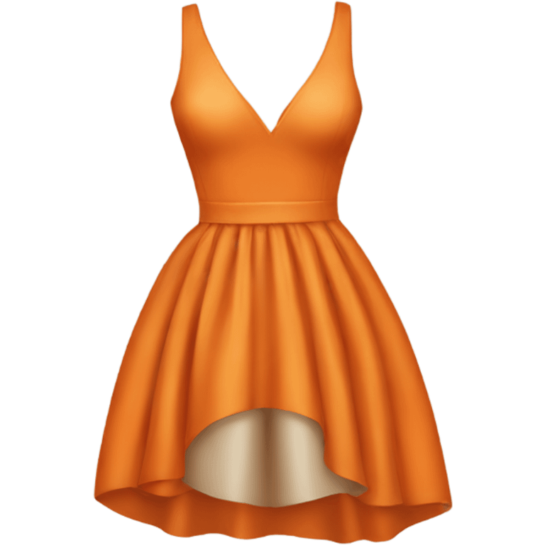 fashion orange dress with deep V emoji