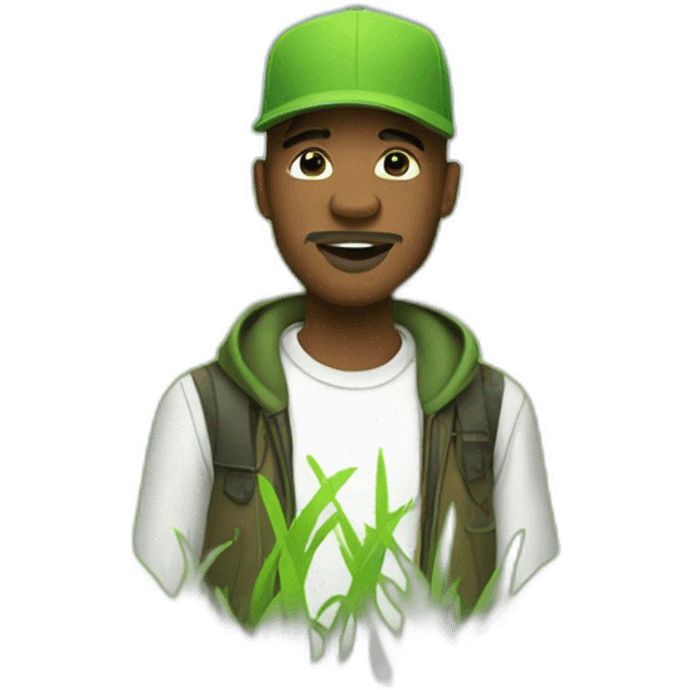 grassland with a rapper on it emoji