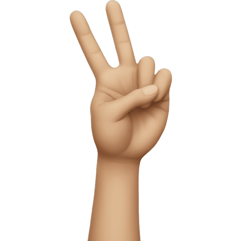 Victory sign hand emoji