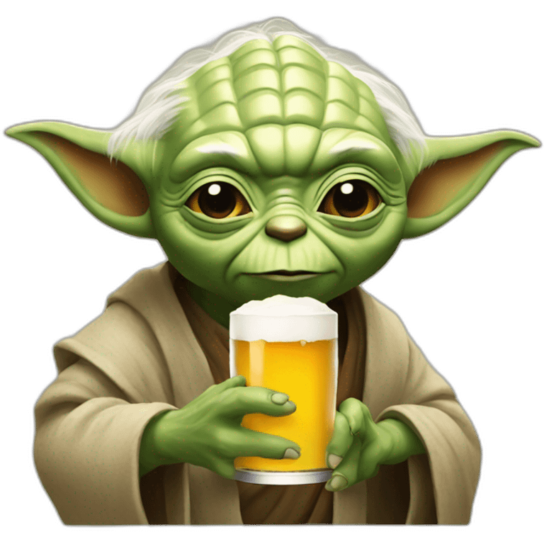 yoda with beer emoji