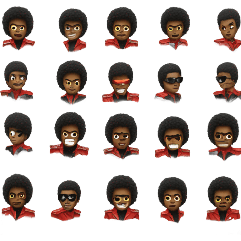 Michael Jackson in red Thriller suit   emoji