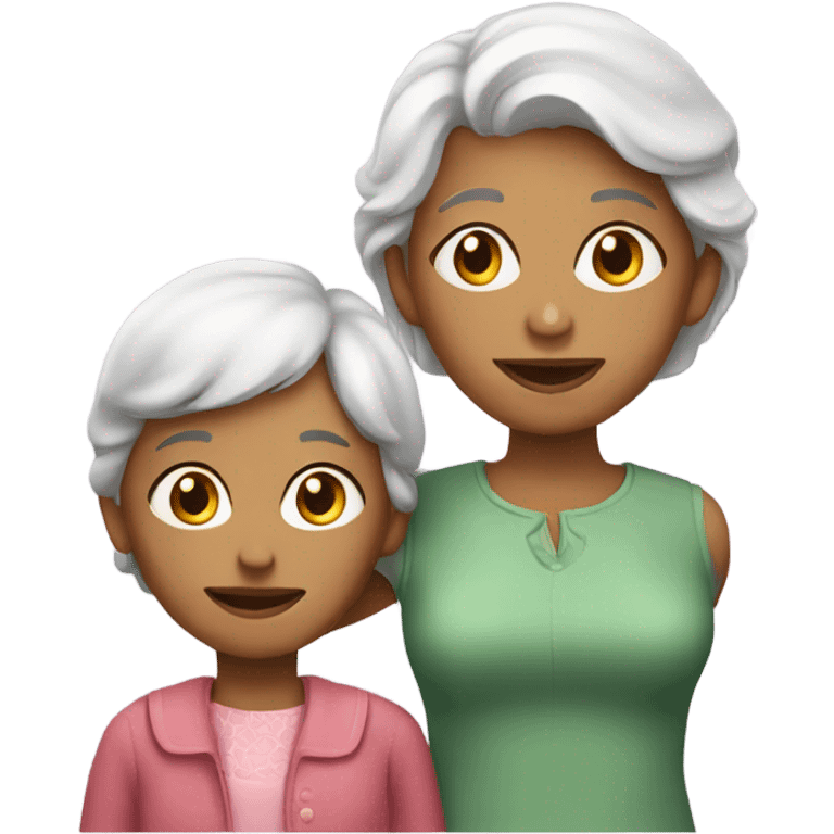 Grandmother with a girl emoji