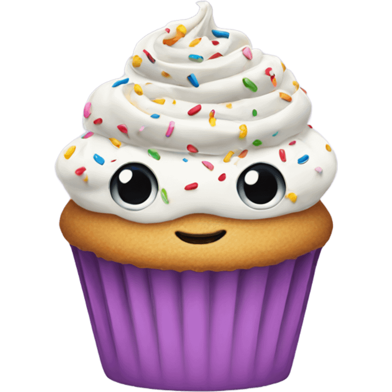 Cupcake with sprinkles emoji