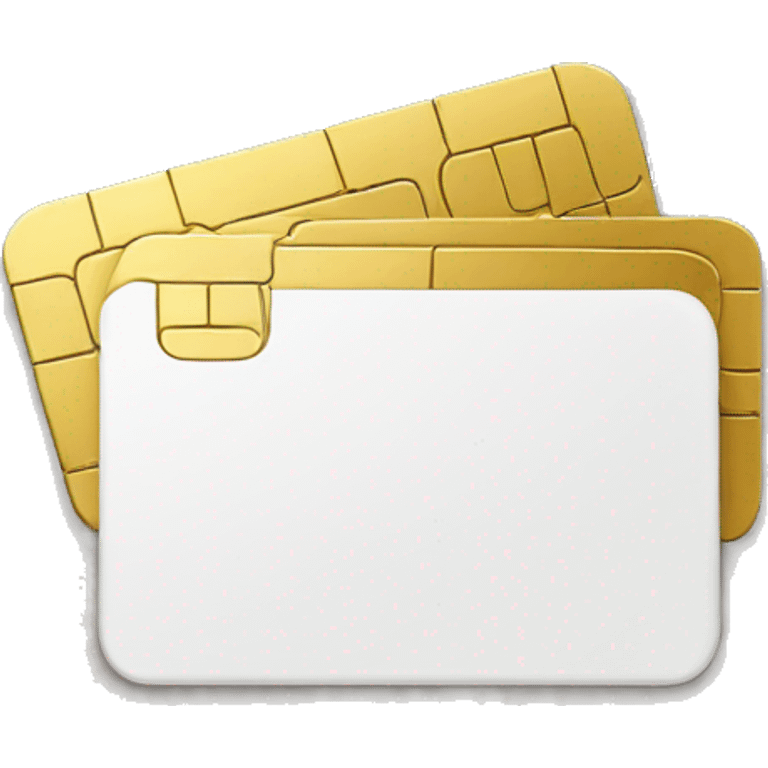 SIM card with white and gold colors emoji