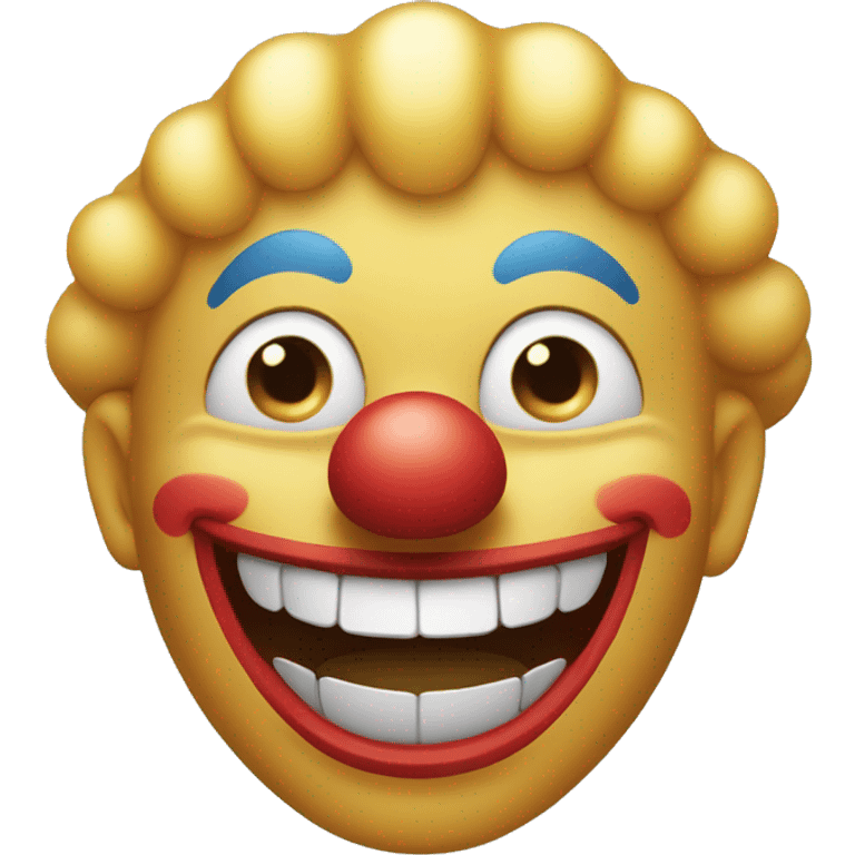 clown face laughing histarically emoji