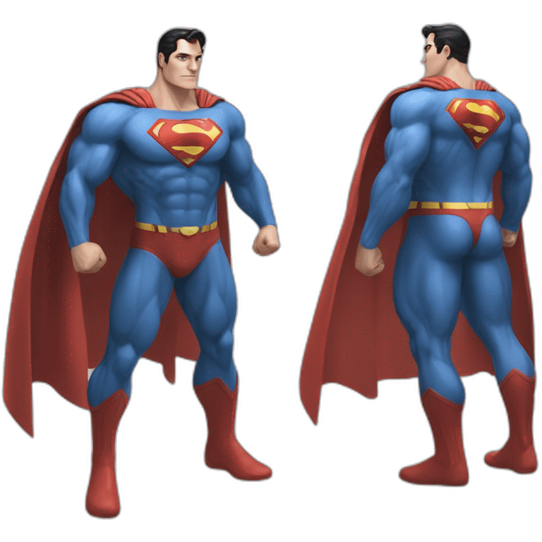 superman full body，sketch emoji