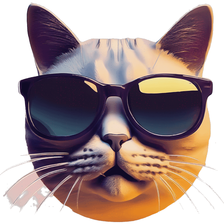 Cat with sunglasses emoji