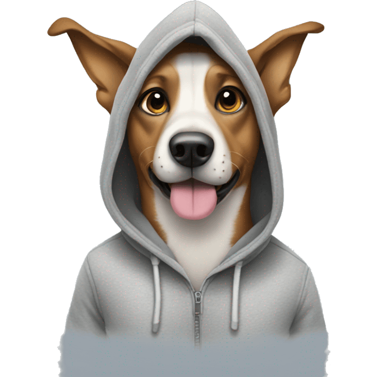 dog wearing hoodie emoji