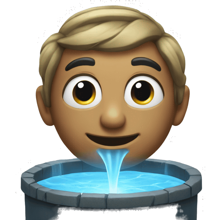 water well, glowing, wisdom emoji