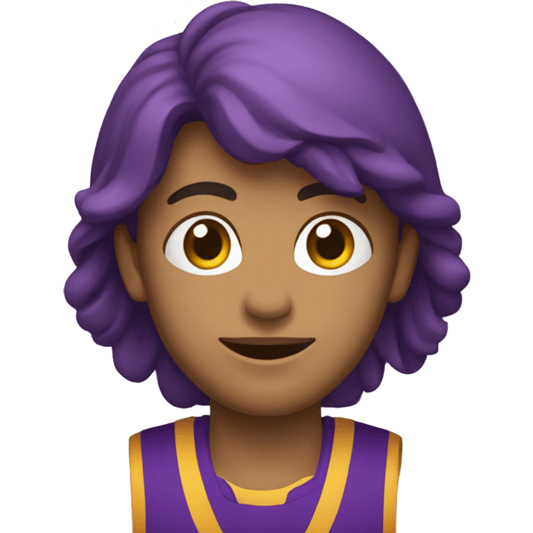 Escoteiro brasileiro com lenço roxo no pescoço  emoji