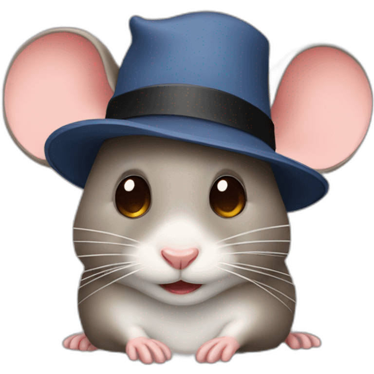 Mouse with a hat emoji