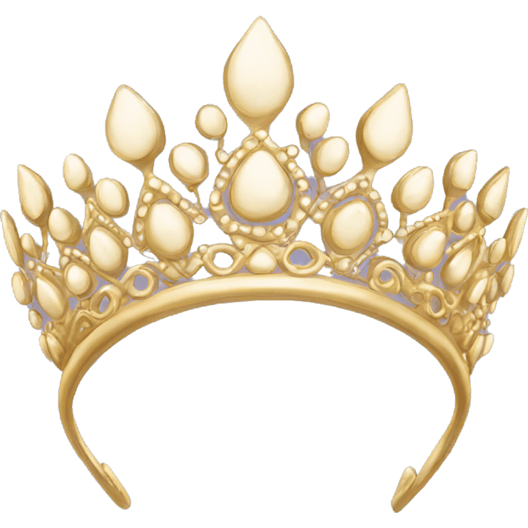 small elegant gold tiara iphone emoji