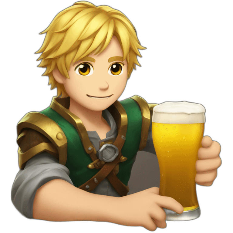 Ezreal-drinking-beer emoji