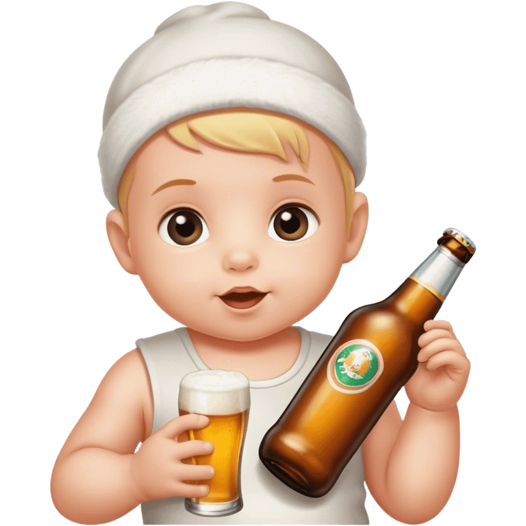 baby with alcohol bottle emoji