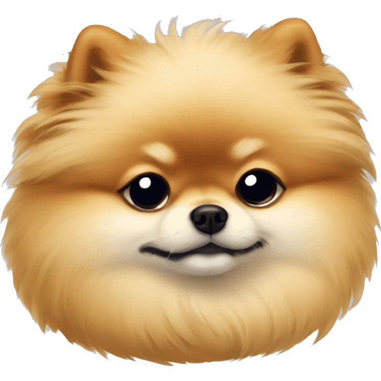 Pomeranian curled up asleep emoji