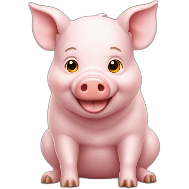 Un petit cochon à l’école emoji