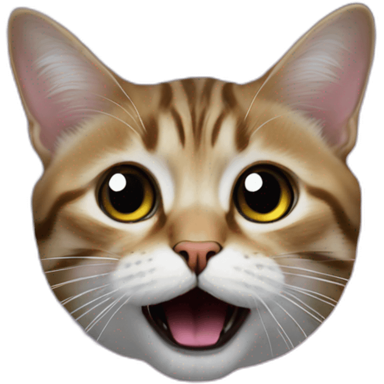 surprising cat face on huge galaxy emoji