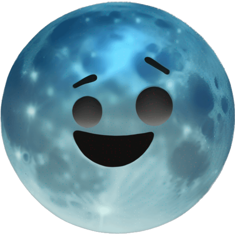 A blue moon with phone emoji