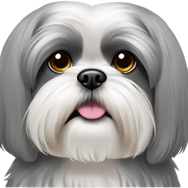 Grey Shih tzu emoji