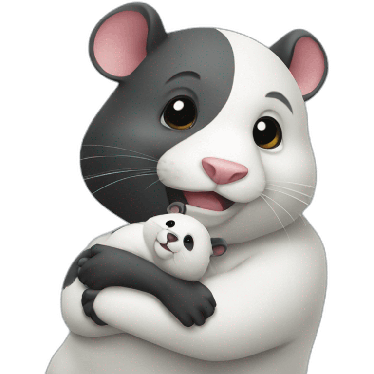 Un rat et un panda emoji