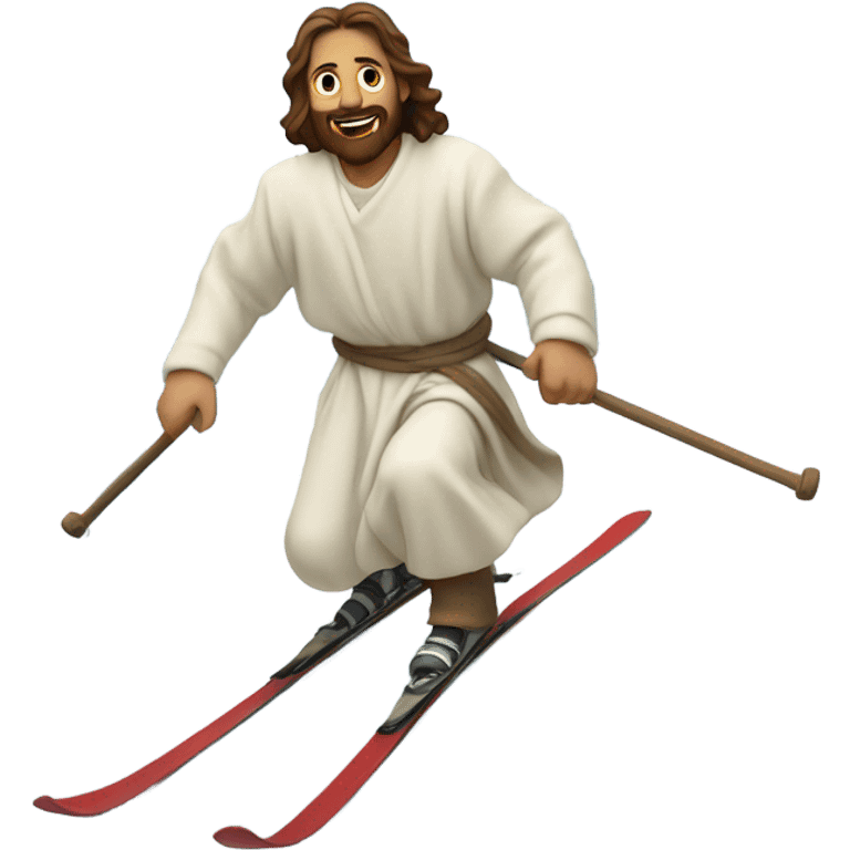 Jesus skiing  emoji