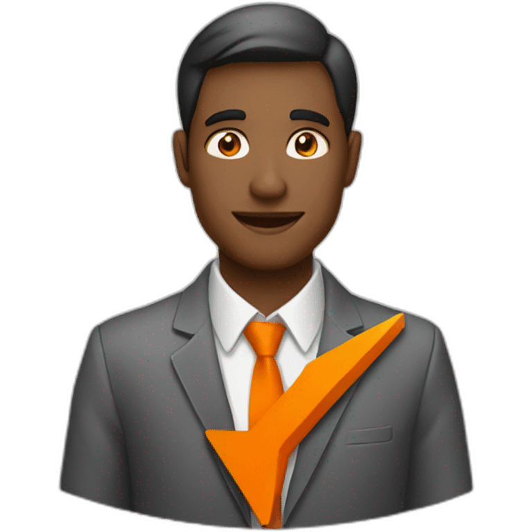 trader men with orange arrow emoji