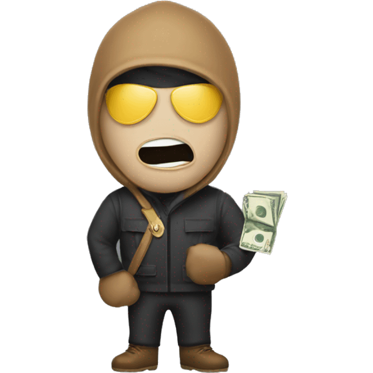 robber with money  emoji emoji