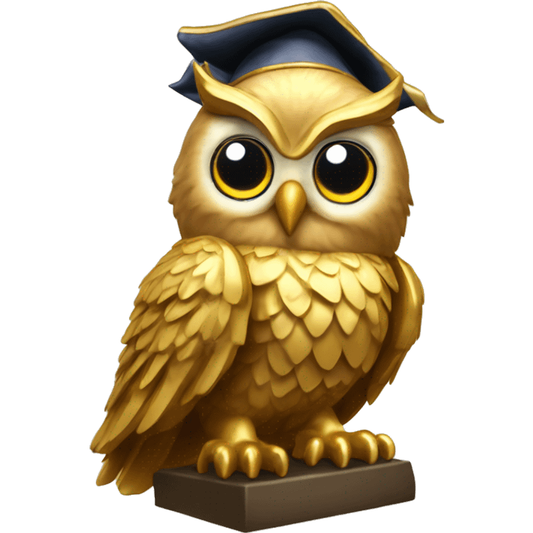 Dumbledore's owl gold lecturn podium  emoji