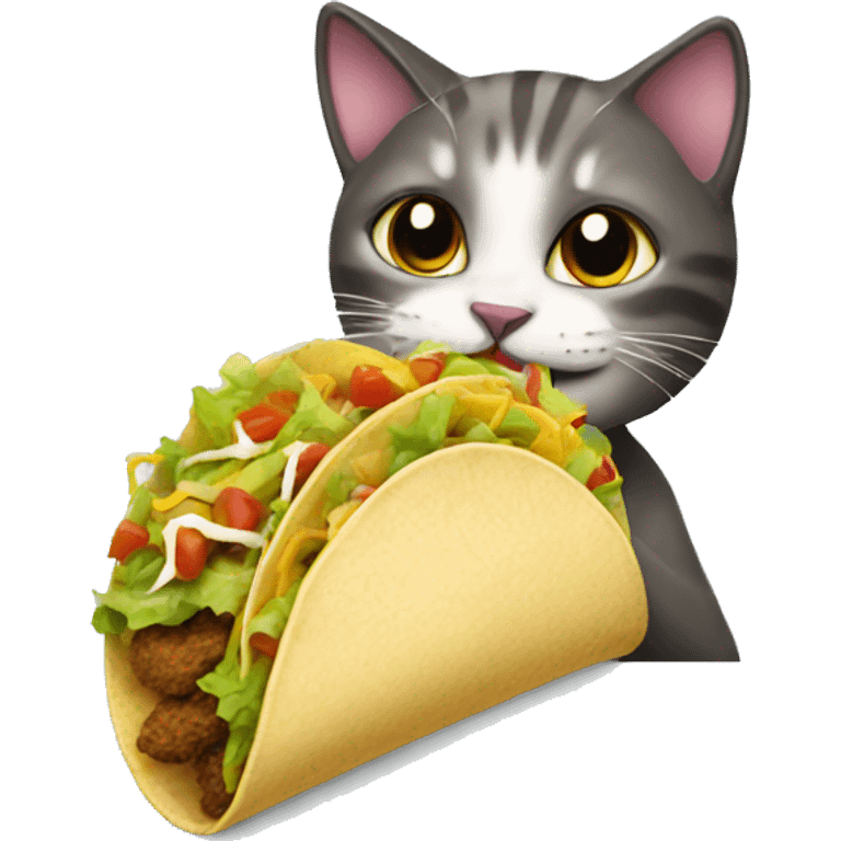 cat eating tacos  emoji