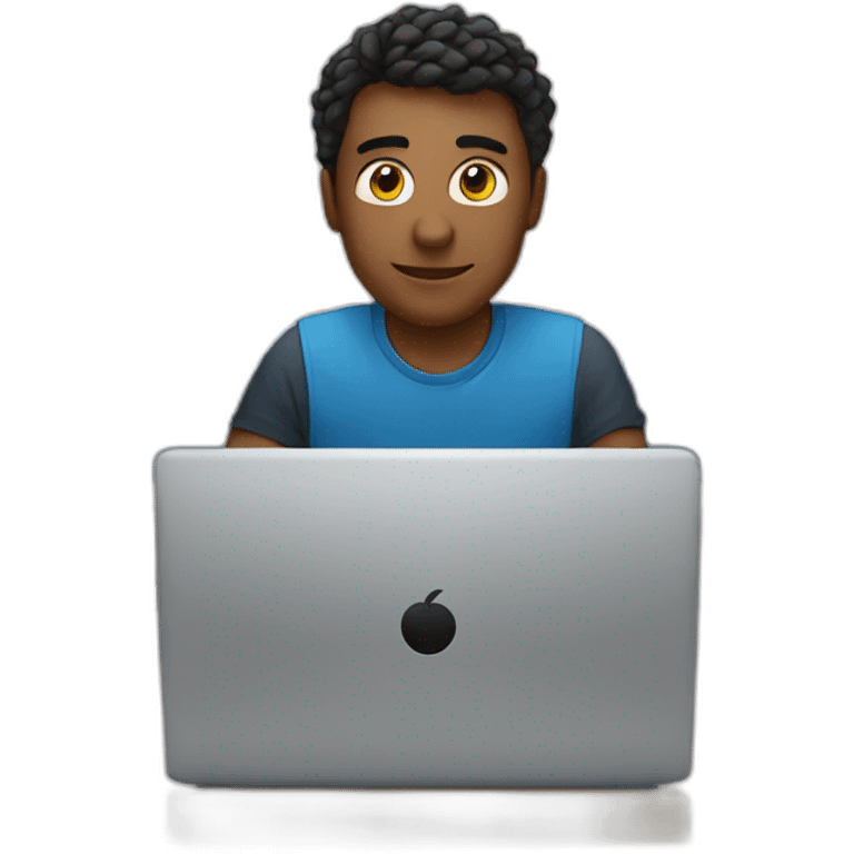 guy behind a dell laptop emoji