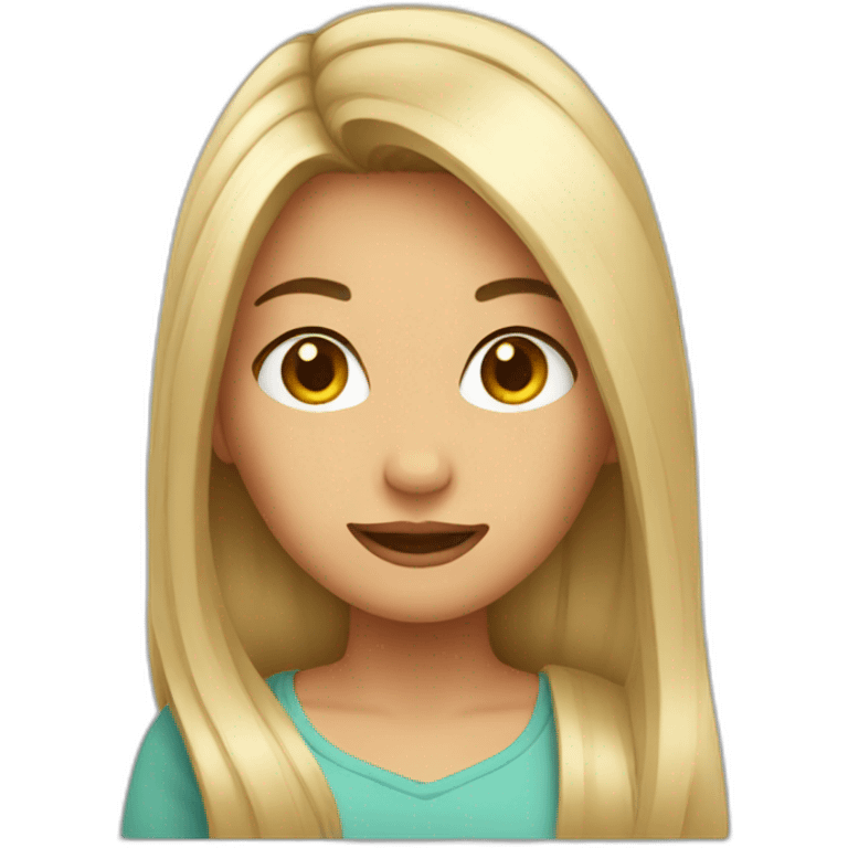 Girl with open hair emoji