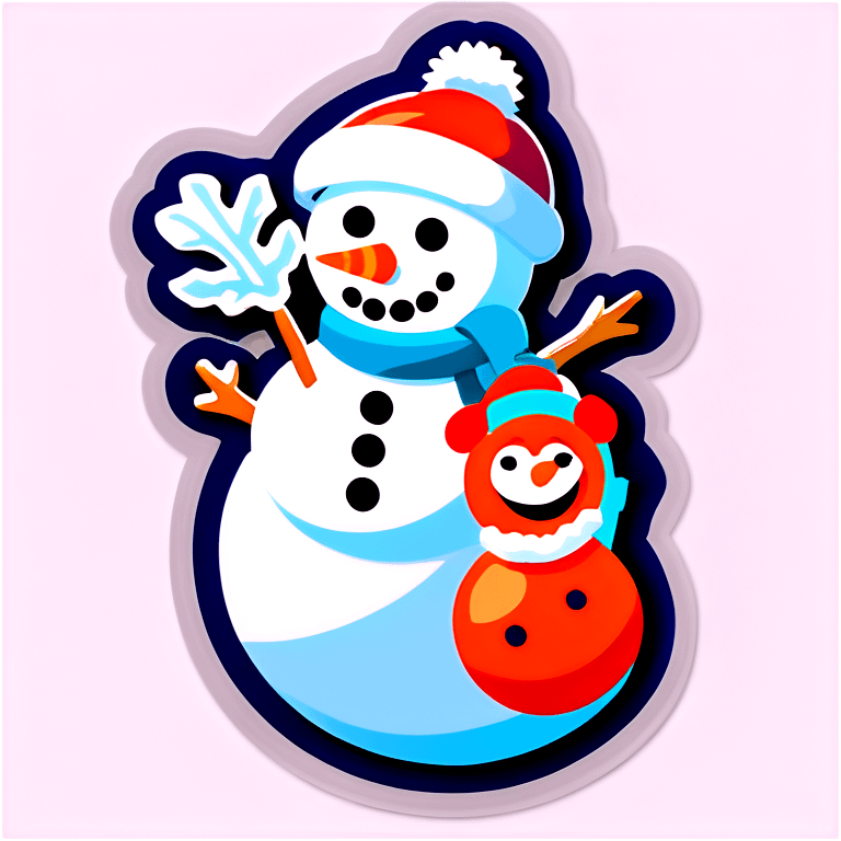 Penny with snowman emoji