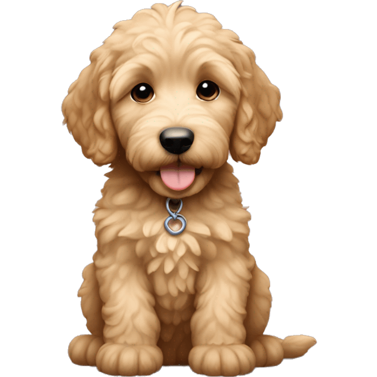 Golden doodle puppy emoji