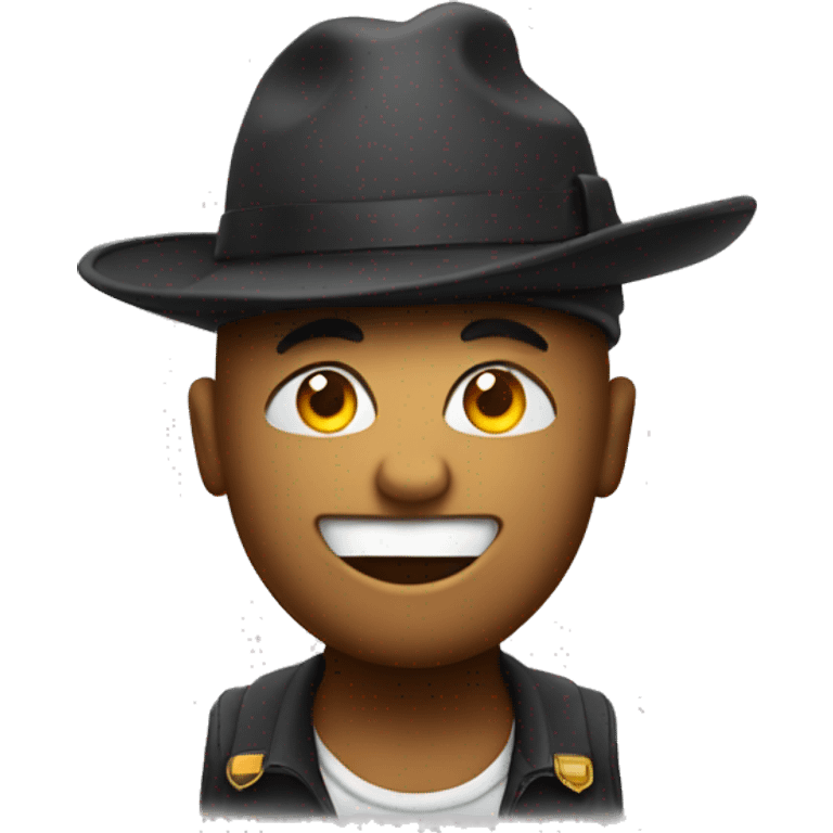 Attitude smily with hat on top emoji