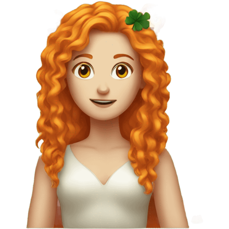 Orange haired Irish goddess emoji