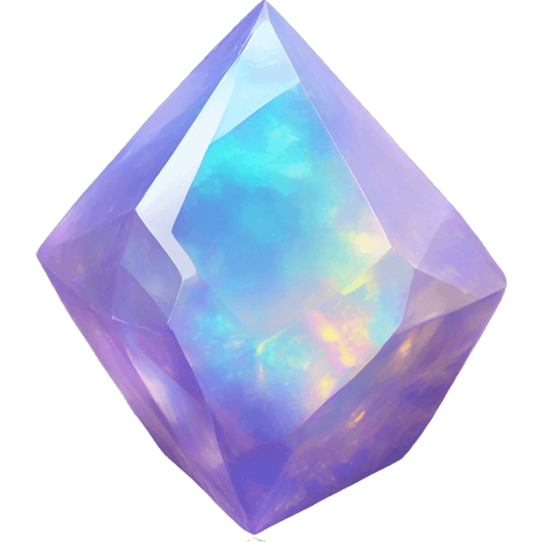 Iridescent opal crystal emoji