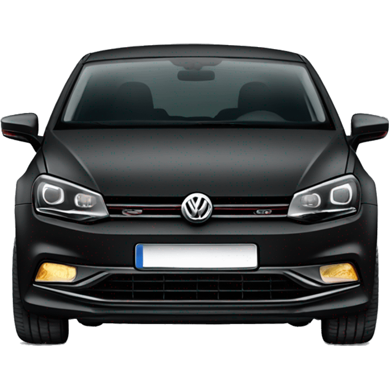 Black vw polo car emoji