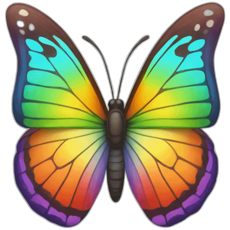 Rainbow butterfly emoji