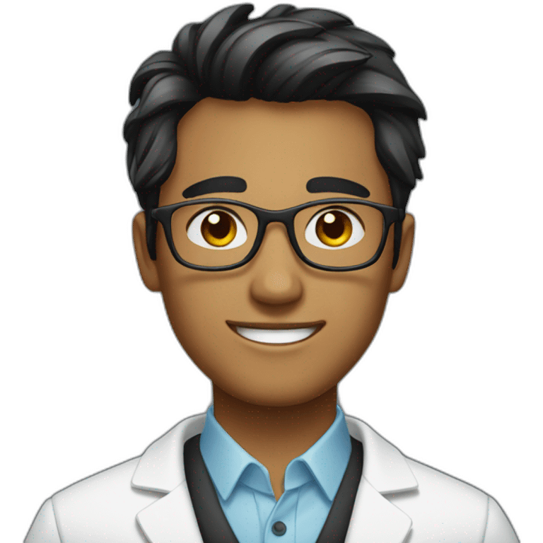 young male optometrist with black hairs emoji