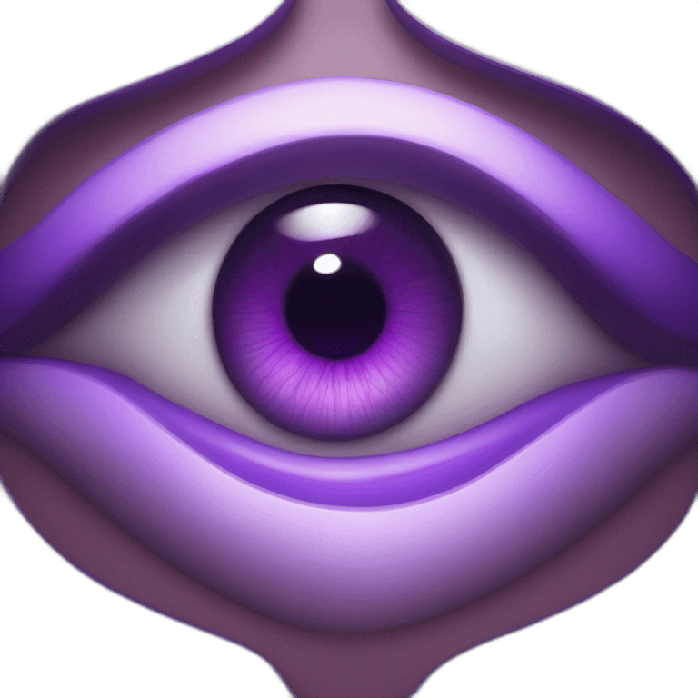 majestic godly violet iris eyeball serious intense symmetrical knowledgable emoji