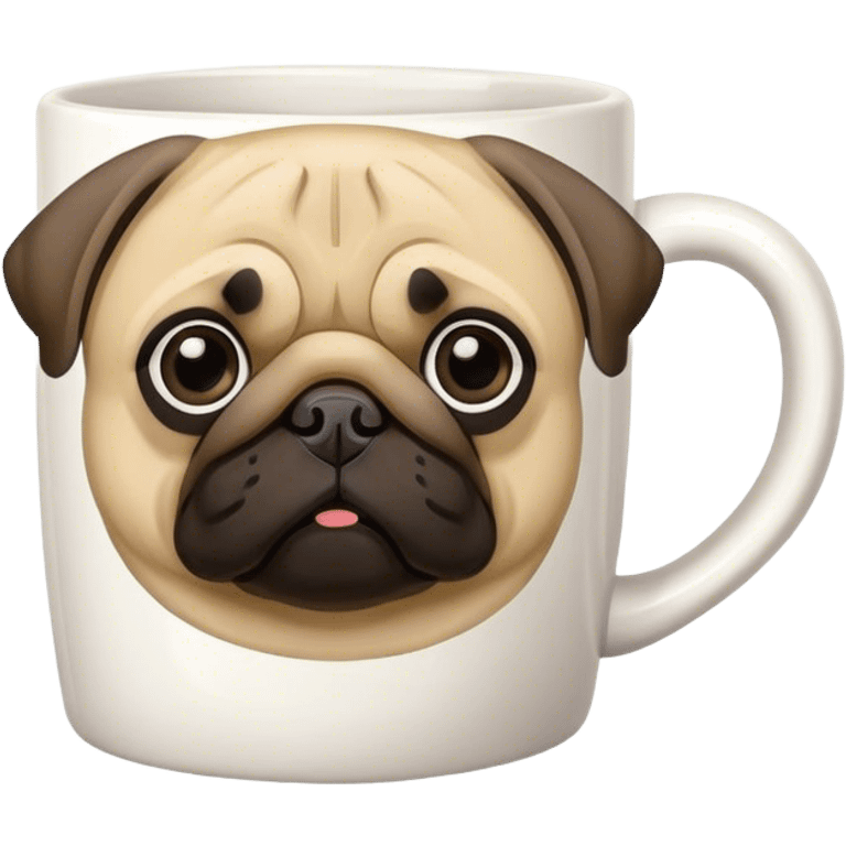 Mug in a pug mug emoji