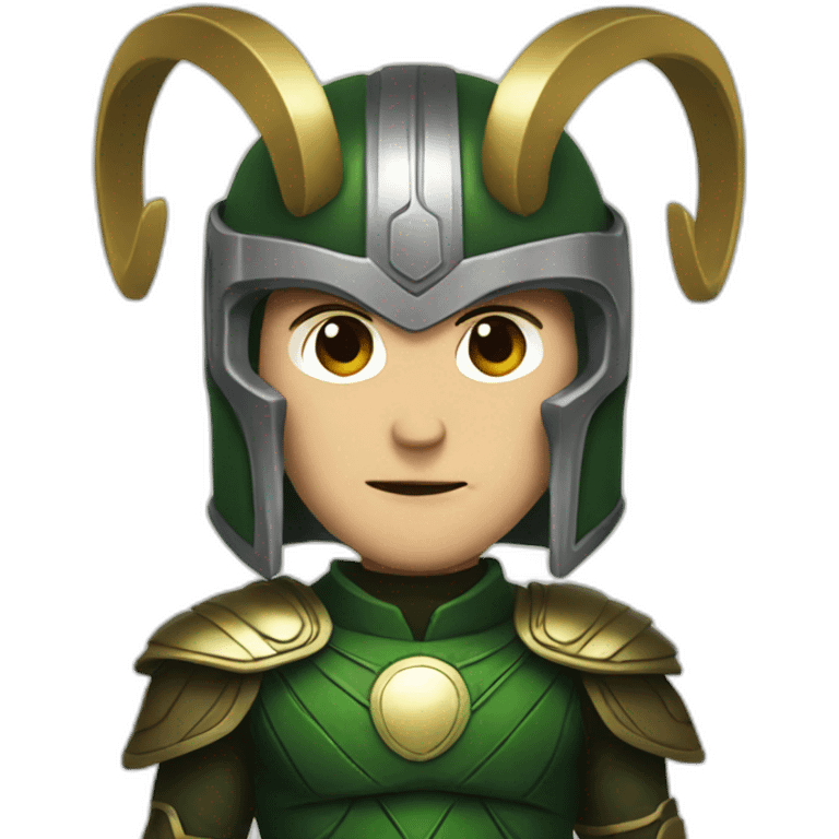 Loki with his helmet emoji