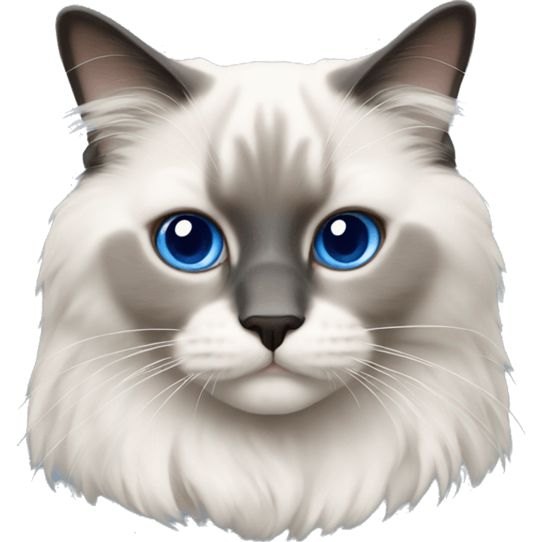 blue point ragdoll cat  emoji